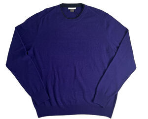 3-46 AMICALE NWT Men's Sweater 100% Cashmere Purple Size XL